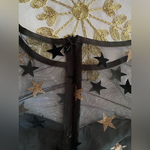 JJ’S House short black tulle dress with stars size medium NEW - Picture 8 of 12